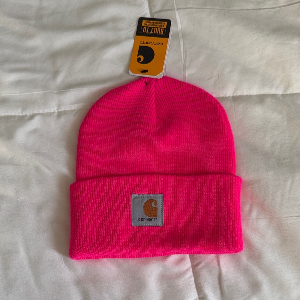 NWT Carhartt Bright Pink Beanie